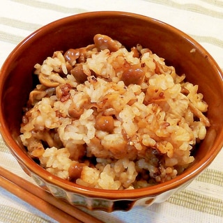 ♪旨い♡鶏となめこの炊き込みご飯♪